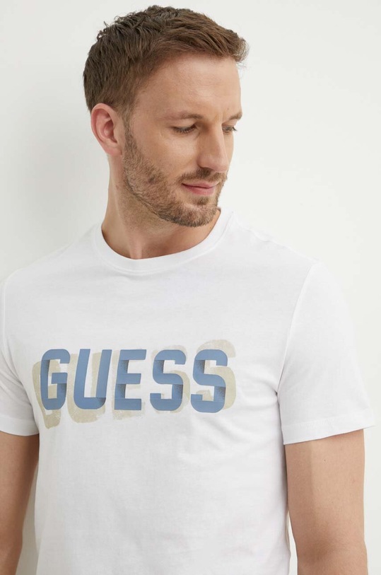 Guess tricou din bumbac alb M4YI15.I3Z14