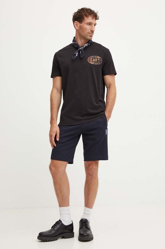 Βαμβακερό μπλουζάκι Guess M4YI92.K9RM1 μαύρο AW24