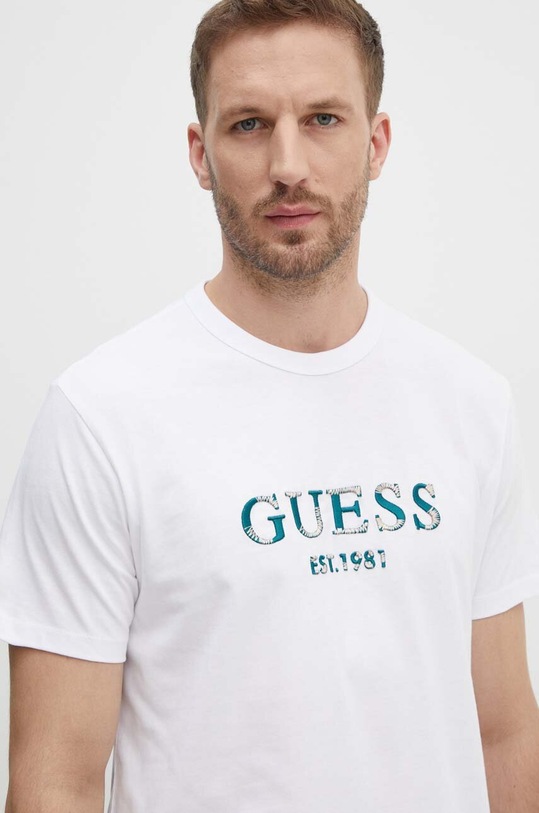 Guess t-shirt bawełniany biały M4YI17.I3Z14