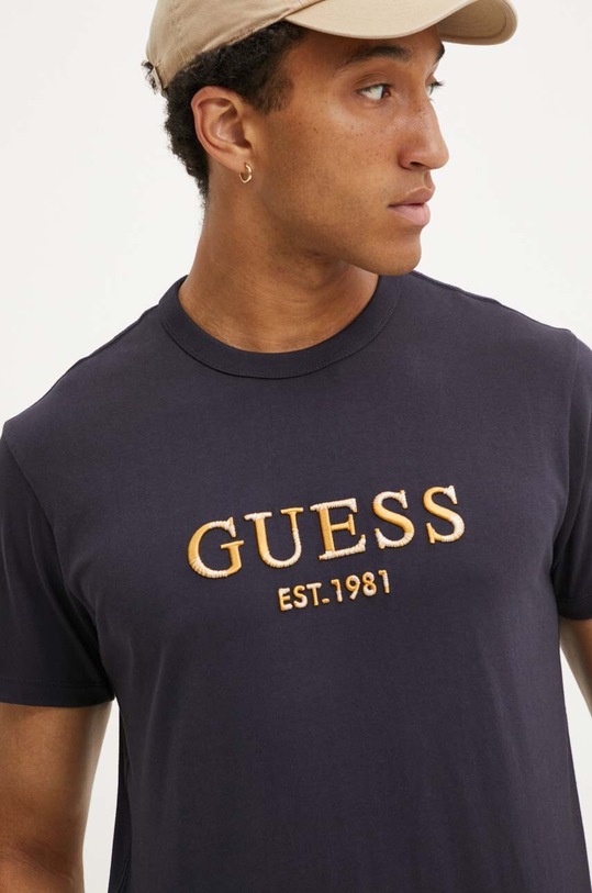 Guess t-shirt bawełniany regular granatowy M4YI17.I3Z14