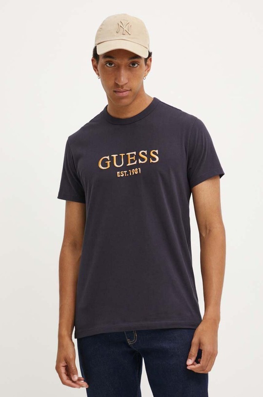 Guess t-shirt bawełniany granatowy M4YI17.I3Z14