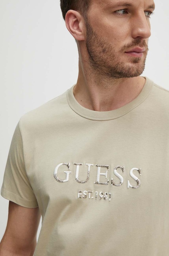 Odzież Guess t-shirt bawełniany M4YI17.I3Z14 beżowy