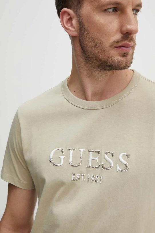 Odzież Guess t-shirt bawełniany M4YI17.I3Z14 beżowy