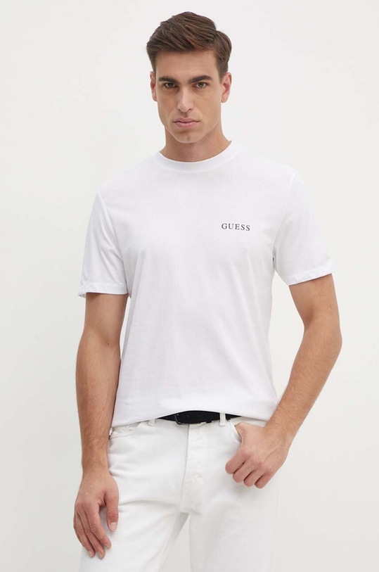 Guess t-shirt bawełniany 3-pack biały U4YG52.KCAM1