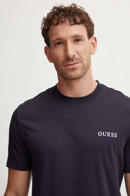 Guess t-shirt bawełniany 3-pack granatowy U4YG52.KCAM1
