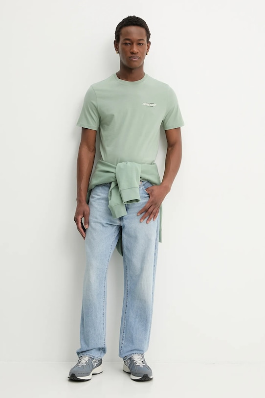 Бавовняна футболка Guess Jeans M4YI55.K8HM0 зелений SS26