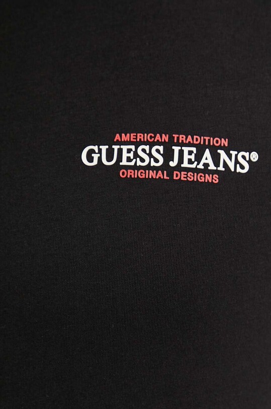 Хлопковая футболка Guess Jeans M4YI55.K8HM0 чёрный
