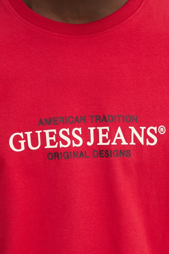 Хлопковая футболка Guess Jeans M4YI42.K8FQ4 красный