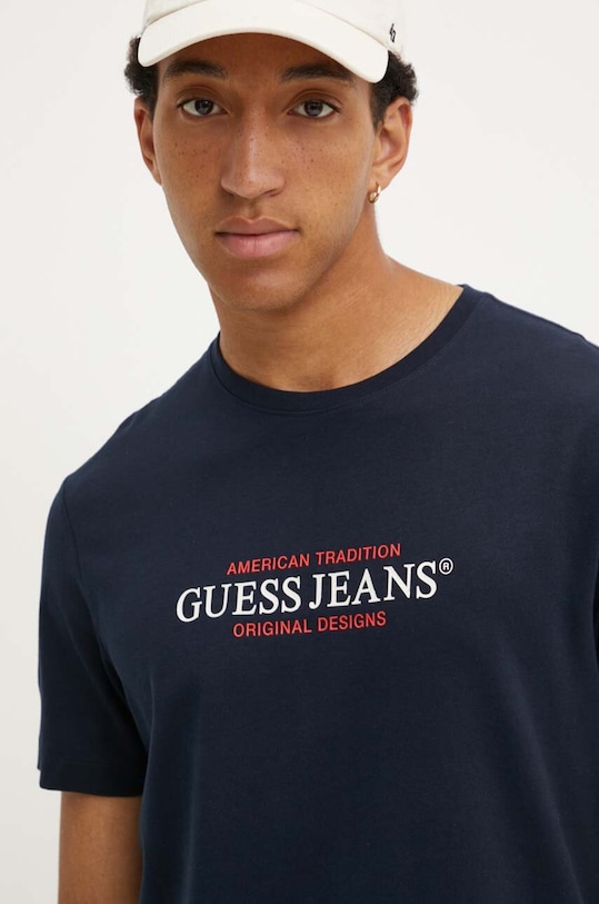 Хлопковая футболка Guess Jeans тёмно-синий M4YI42.K8FQ4