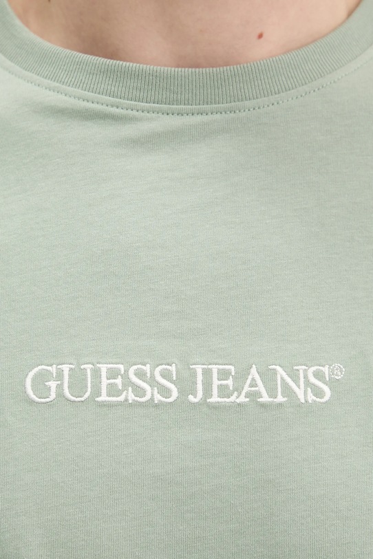 Βαμβακερό μπλουζάκι Guess Jeans M4YI52.K8HM0 πράσινο