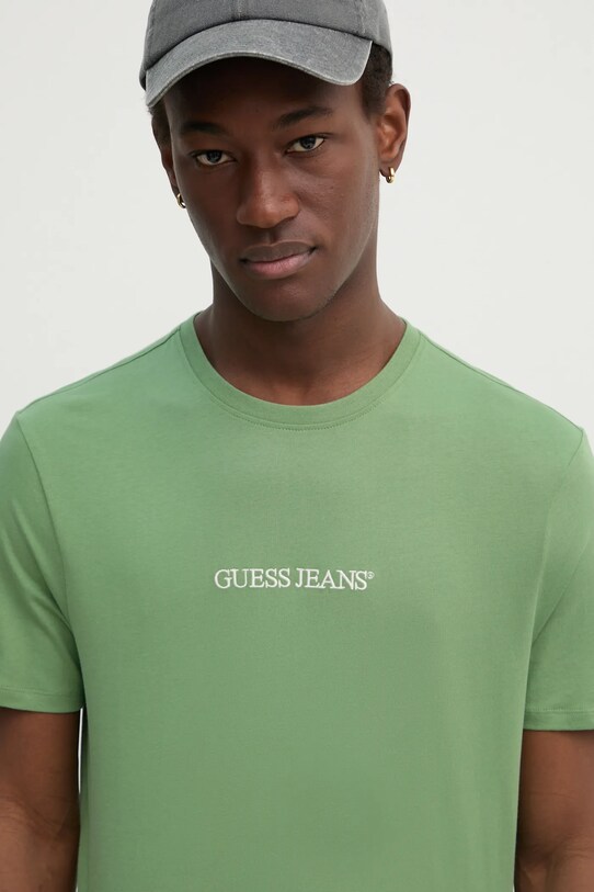 Bavlnené tričko Guess Jeans zelená M4YI52.K8HM0