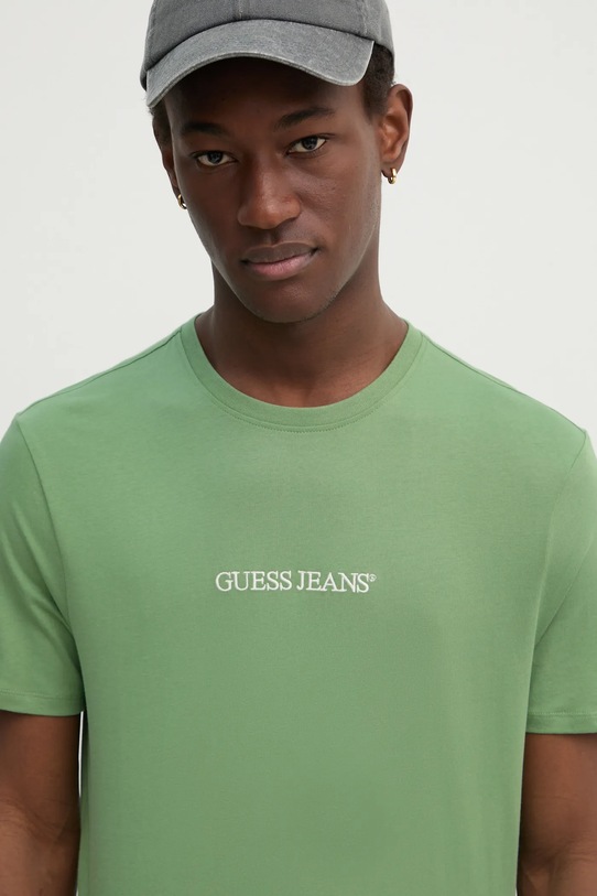 Guess Jeans tricou din bumbac verde M4YI52.K8HM0