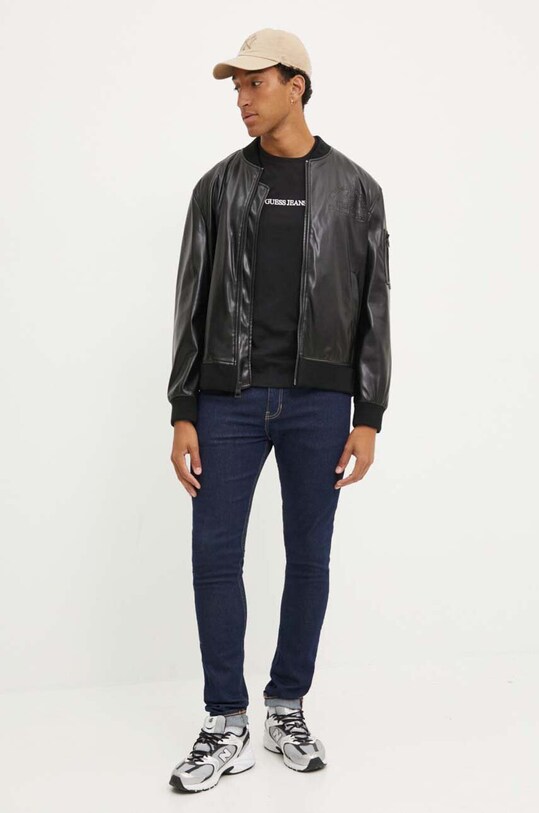Хлопковая футболка Guess Jeans M4YI52.K8HM0 чёрный AW25