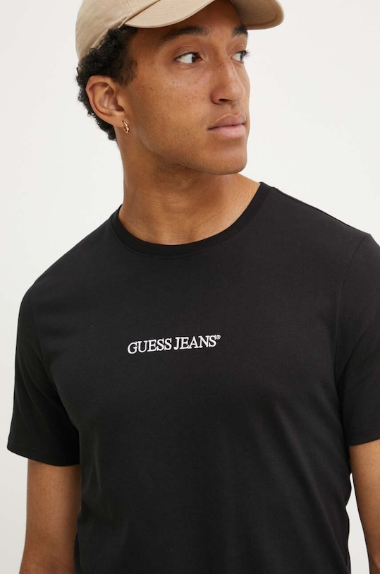 Хлопковая футболка Guess Jeans чёрный M4YI52.K8HM0