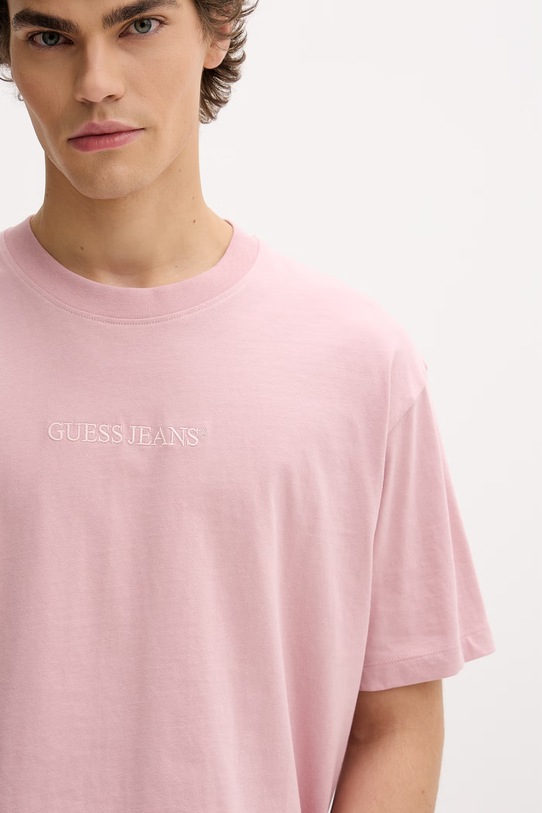 Guess Jeans t-shirt bawełniany różowy M4YI44.K8FQ4