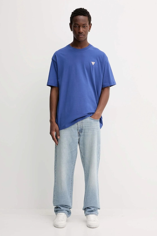 Guess Jeans tricou din bumbac M4YI46.K8FQ4 violet AW25