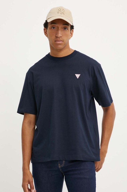 Бавовняна футболка Guess Jeans бавовна темно-синій M4YI46.K8FQ4