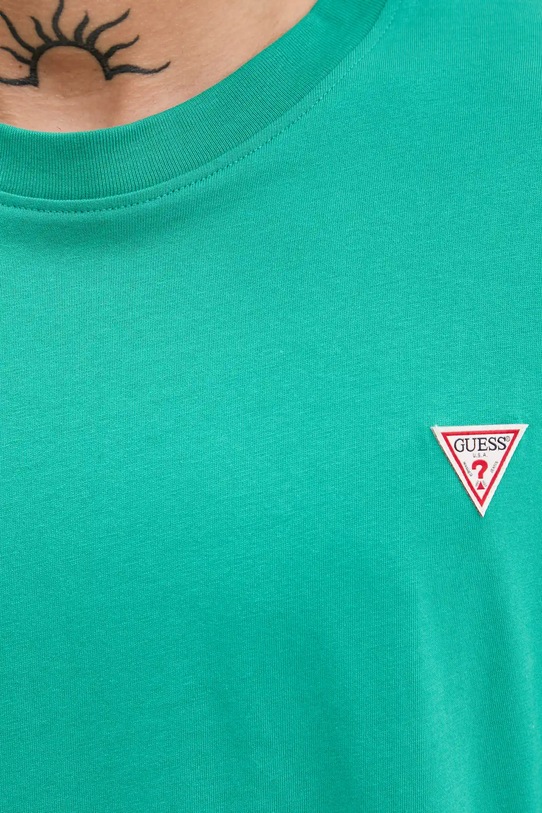 Хлопковая футболка Guess Jeans зелёный M4YI46.K8FQ4