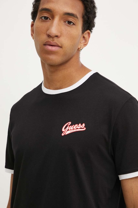 Guess Jeans t-shirt bawełniany czarny M4YI43.K8FQ4