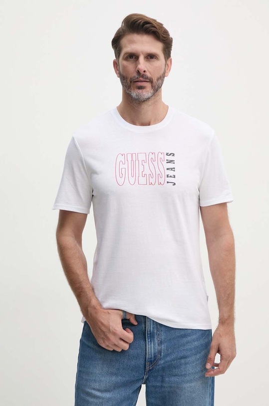 Бавовняна футболка Guess Jeans бавовна білий M4YI56.K8HM0