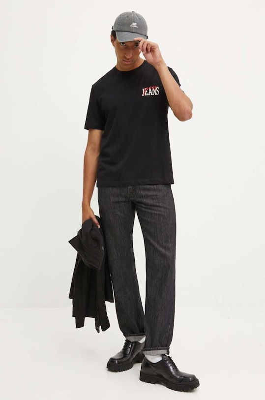 Bavlnené tričko Guess Jeans M4YI48.K8FQ4 čierna AW24