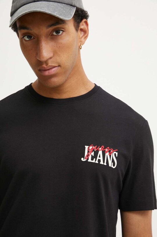 Guess Jeans t-shirt bawełniany czarny M4YI48.K8FQ4