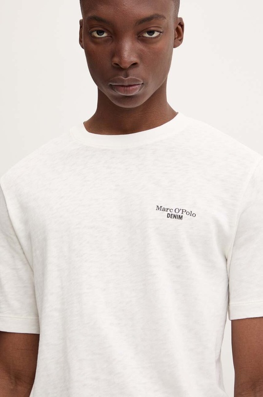 Marc O'Polo t-shirt bawełniany DENIM beżowy 5000005077