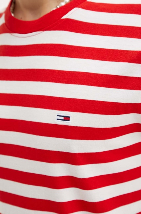 Tommy Jeans t-shirt bawełniany DM0DM20420 czerwony