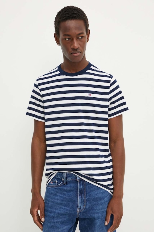 Tommy Jeans tricou din bumbac bleumarin DM0DM20420