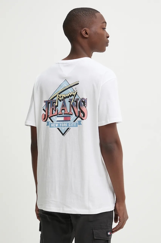 Tommy Jeans t-shirt bawełniany nadruk biały DM0DM18520