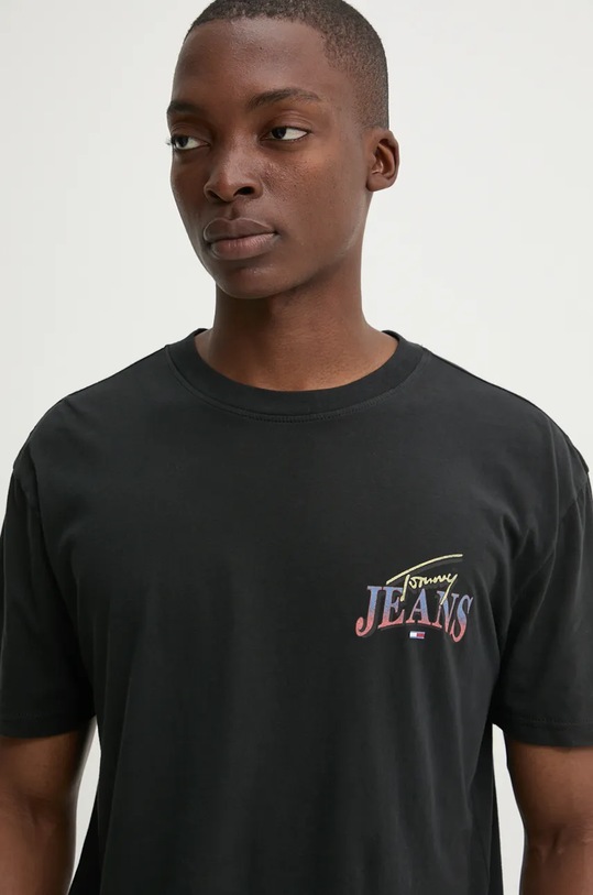 Tommy Jeans tricou din bumbac negru DM0DM18520