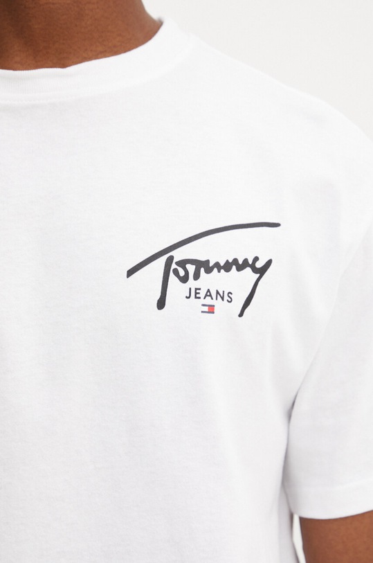 Бавовняна футболка Tommy Jeans DM0DM18536 білий