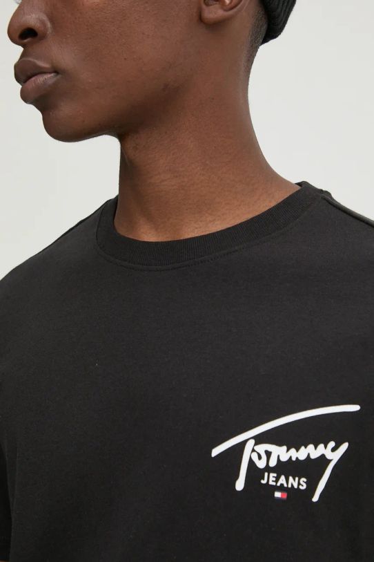 Tommy Jeans t-shirt bawełniany DM0DM18536 czarny