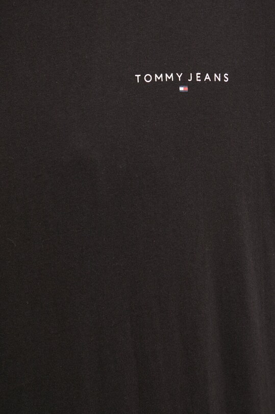 Tommy Jeans longsleeve din bumbac DM0DM18551 negru