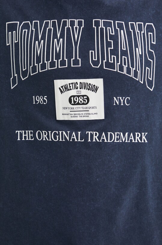 Бавовняна футболка Tommy Jeans DM0DM19198 темно-синій