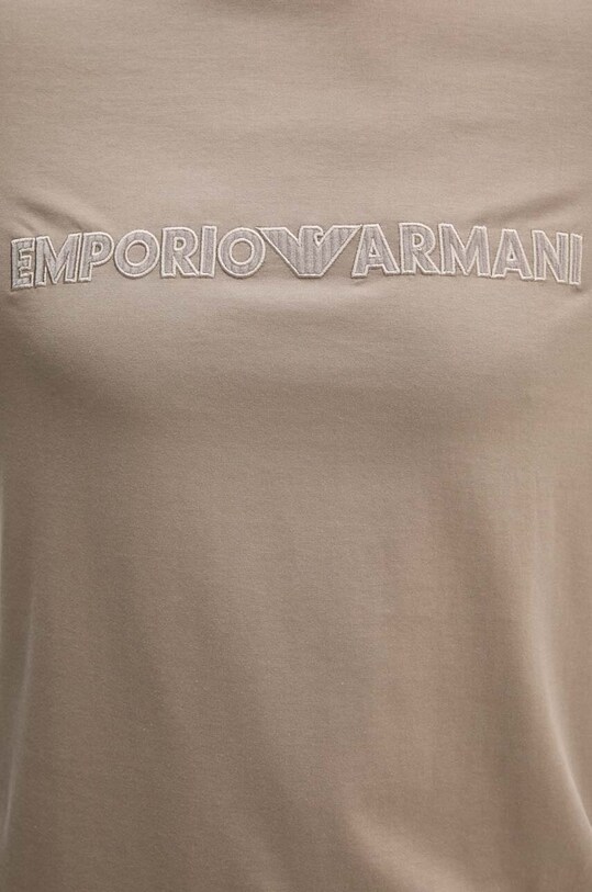 Хлопковая футболка Emporio Armani 6D1T98.1JOCZ коричневый