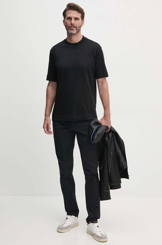 Emporio Armani tricou din bumbac 6D1TD1.1JPVZ negru AW24