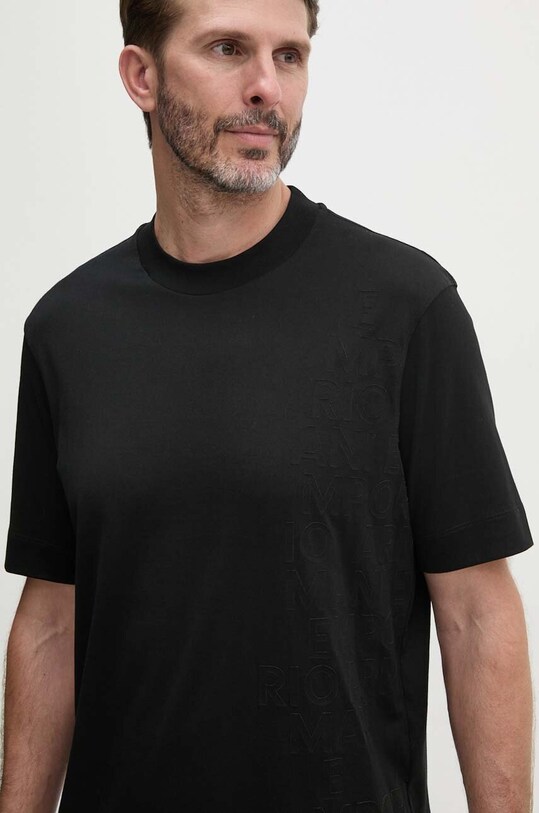 Emporio Armani tricou din bumbac negru 6D1TD1.1JPVZ