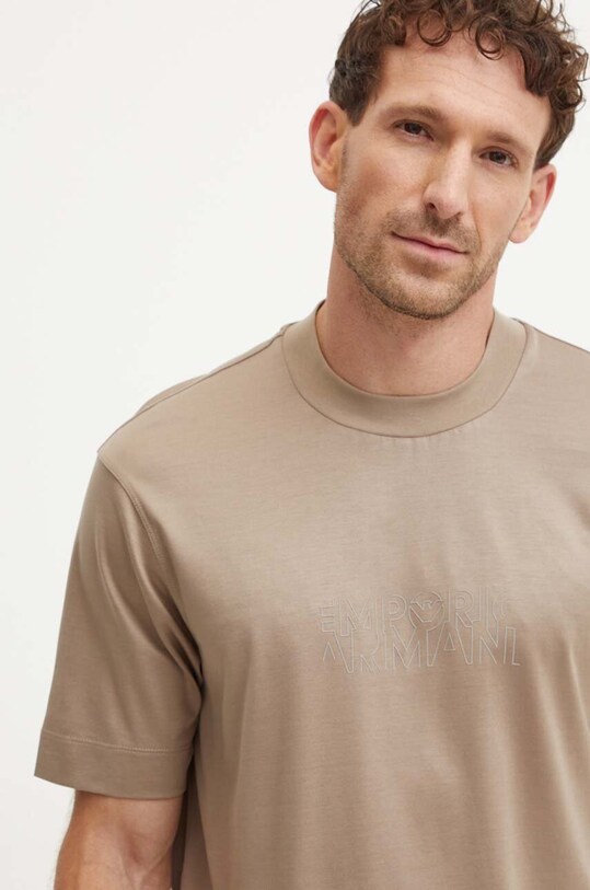 Emporio Armani t-shirt beżowy 6D1TD9.1JOSZ