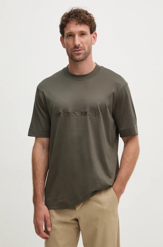Tričko Emporio Armani nášivka zelená 6D1TR9.1JOSZ