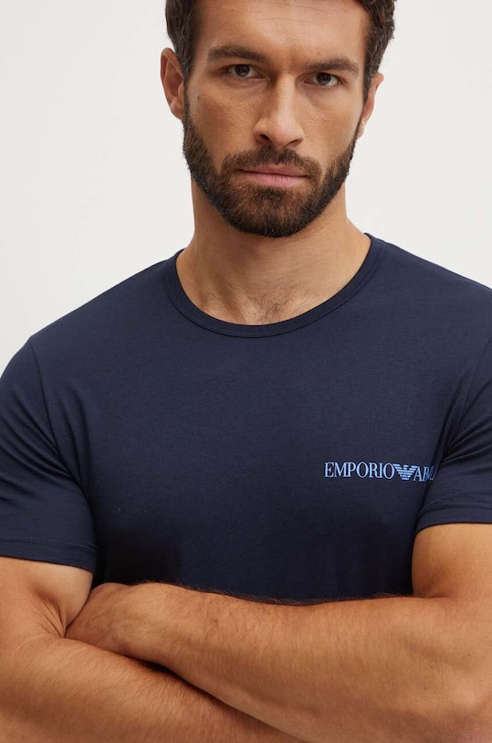 Emporio Armani Underwear tricou lounge 2-pack 111267.4F717 bleumarin