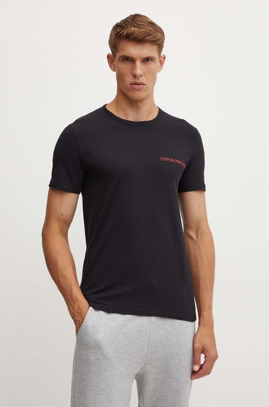 Tričko Emporio Armani Underwear 2-pack 111267.4F717 černá AW24