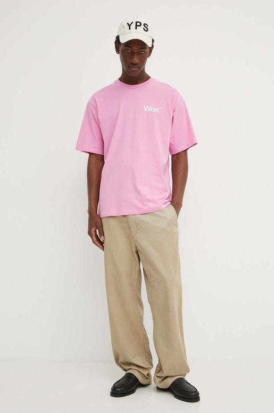 Won Hundred t-shirt bawełniany 3101.12063 różowy AW24