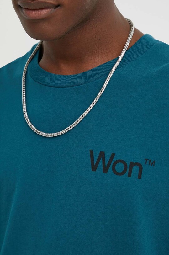 Won Hundred tricou din bumbac 3101.12063 turcoaz
