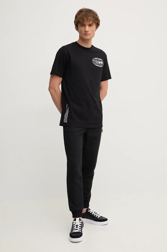 Хлопковая футболка PLEIN SPORT AADC.MTK7544.STE003N чёрный AW24