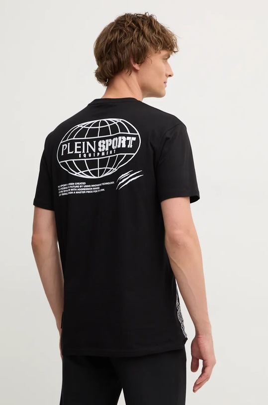 Odzież PLEIN SPORT t-shirt bawełniany AADC.MTK7544.STE003N czarny