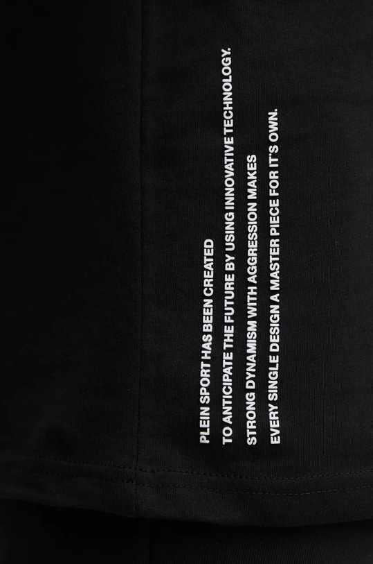 PLEIN SPORT t-shirt bawełniany AADC.MTK7544.STE003N czarny