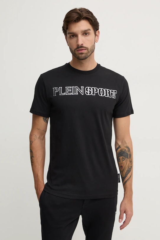 Одяг Бавовняна футболка PLEIN SPORT AADC.MTK7942.STE001N чорний