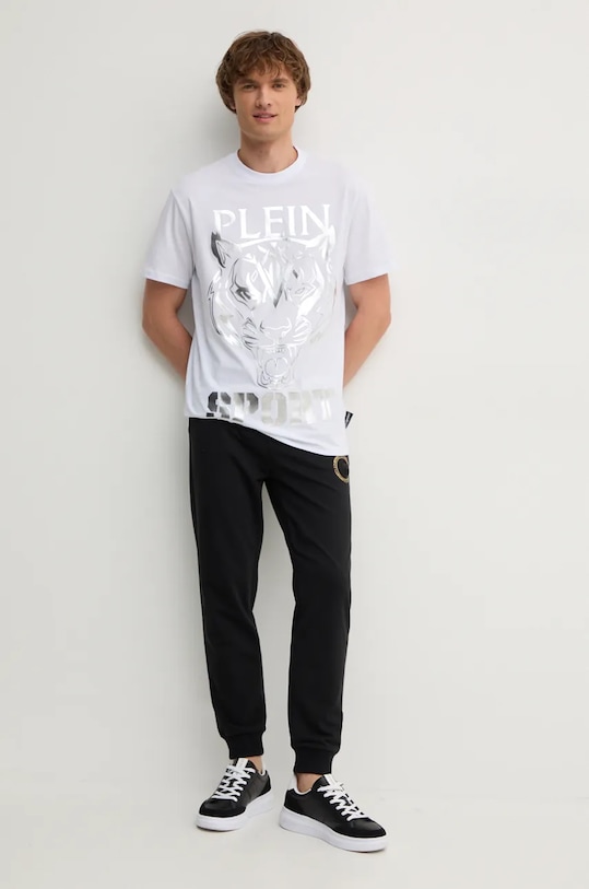 PLEIN SPORT tricou din bumbac AADC.MTK7946.STE001N alb AW24