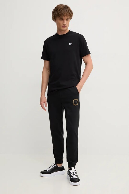 PLEIN SPORT tricou din bumbac AADC.MTK7952.STE001N negru AW24